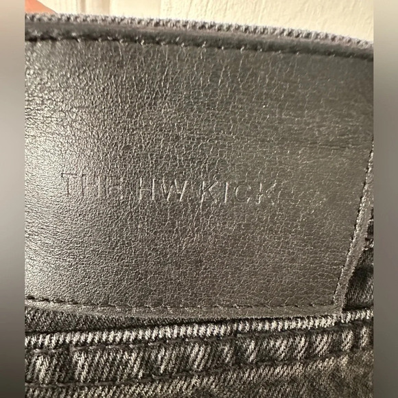 ZARA The High Waist Kick 8 Distressed Black Raw Hem Light Destroy Jean - Picture 10 of 10